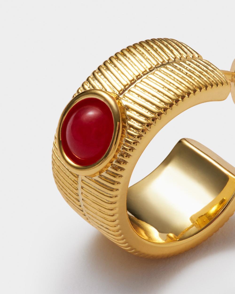 Katie Loxton 'January' Waterproof Gold Birthstone Hoop Earrings