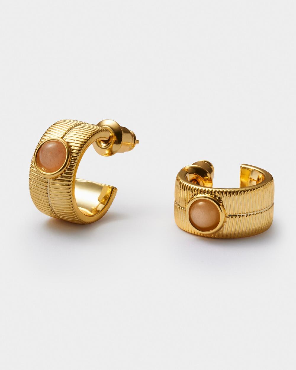 Katie Loxton 'July' Waterproof Gold Birthstone Hoop Earrings