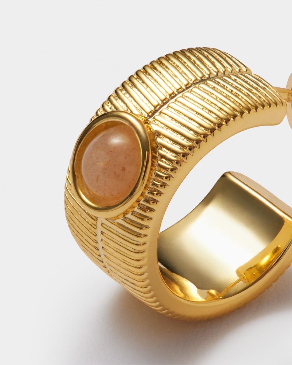 Katie Loxton 'July' Waterproof Gold Birthstone Hoop Earrings