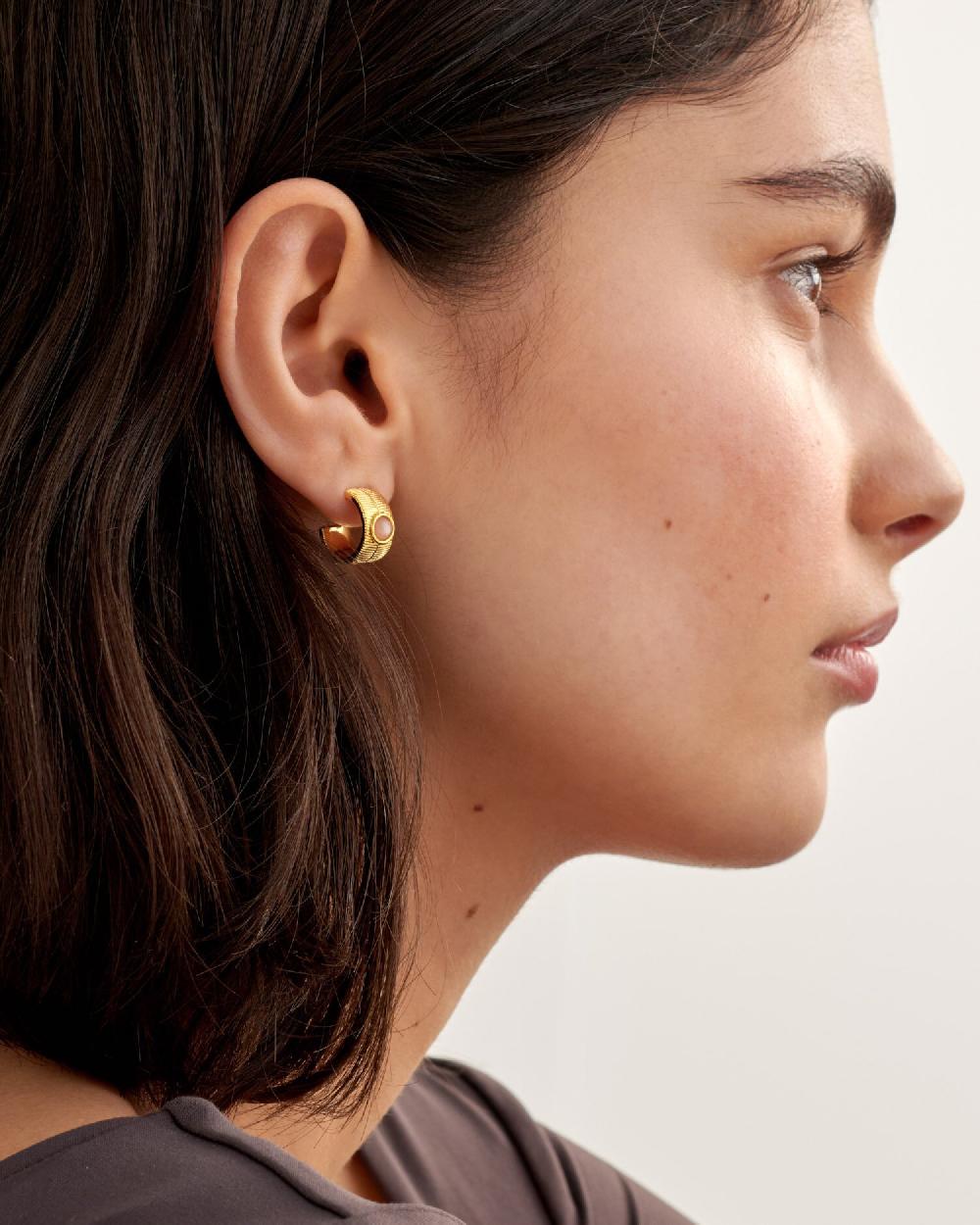 katie loxton 'July' Waterproof Gold Birthstone Hoop Earrings