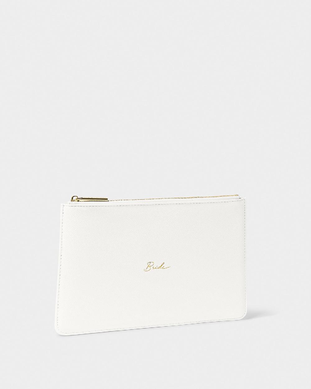 Katie Loxton Bridal Sentiment Pouch 'Bride' In White
