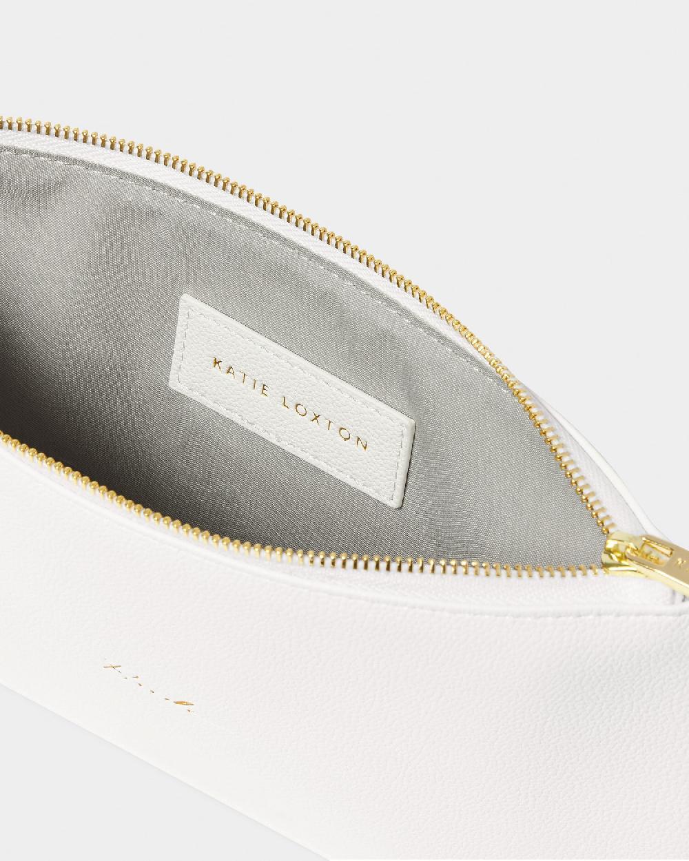 Katie Loxton Bridal Sentiment Pouch 'Bride' In White