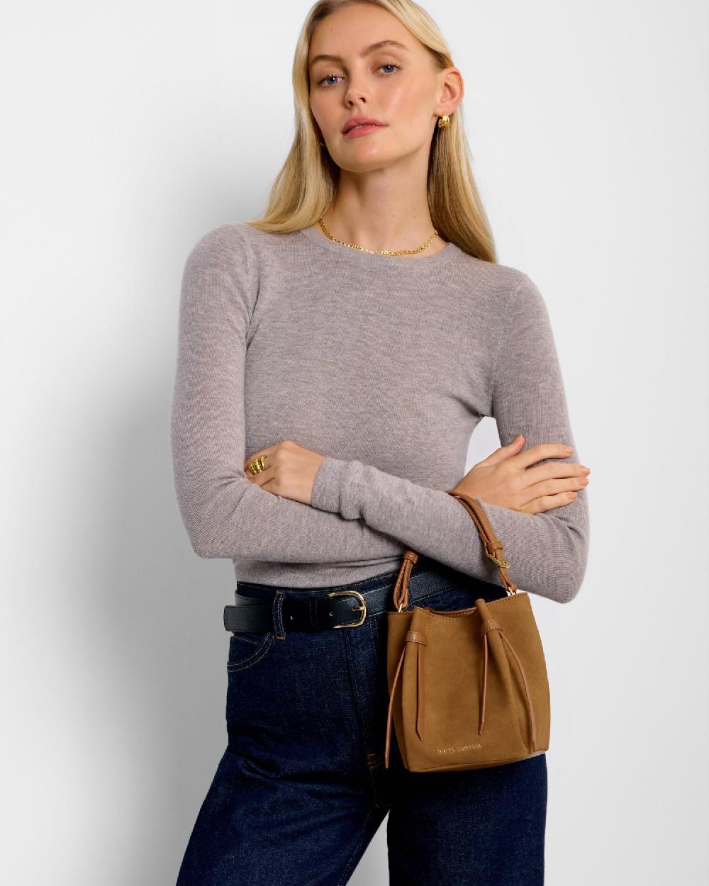 katie loxton Celina Mini Suedette Bucket Bag