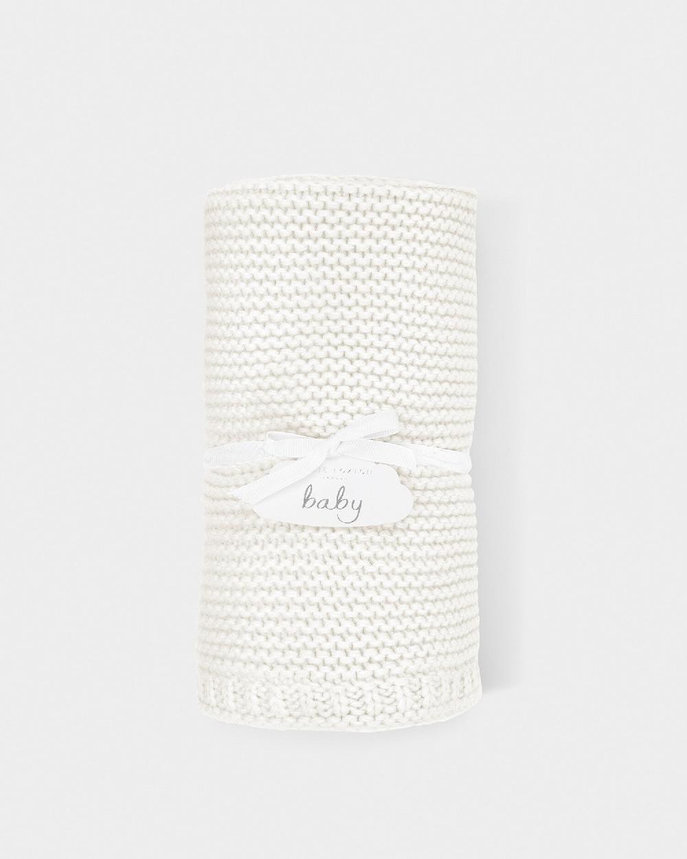 katie loxton Cotton Knitted Baby Blanket