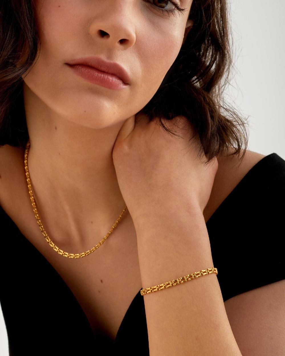 katie loxton Grecian Waterproof Gold Link Bracelet