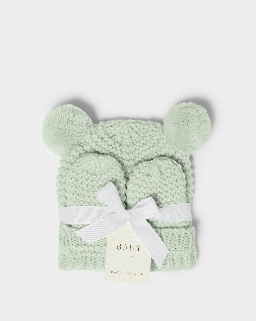Katie Loxton Knitted Hat & Mittens Set