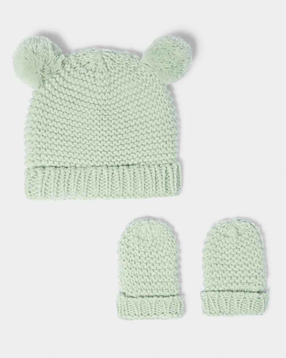 Katie Loxton Knitted Hat & Mittens Set