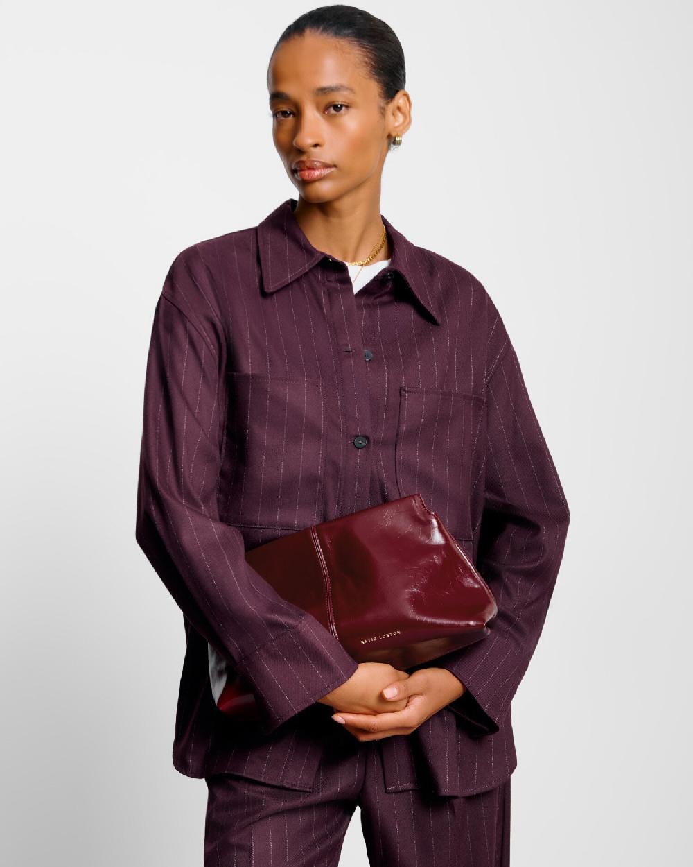 katie loxton Laila Patent Crackle Clutch