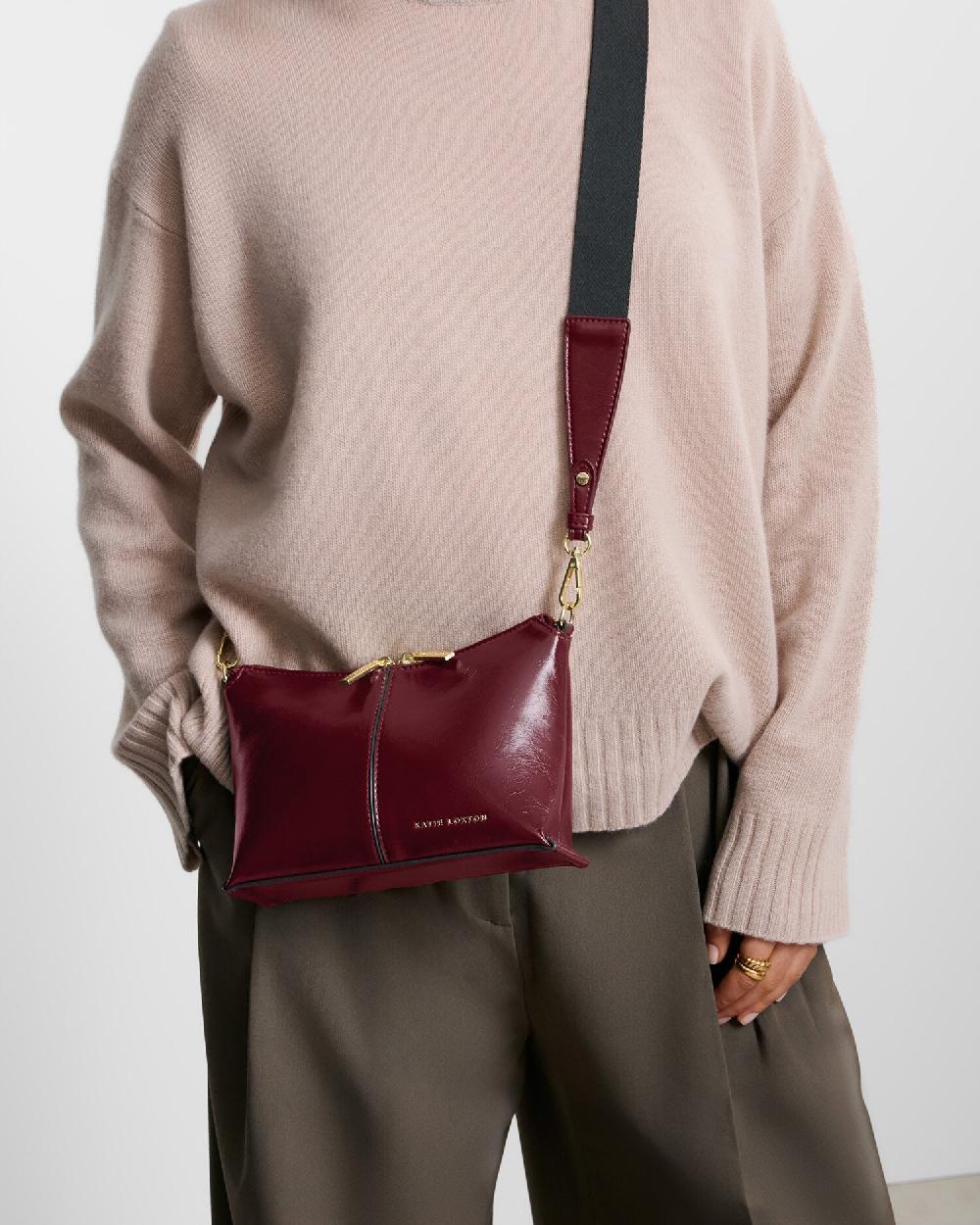 katie loxton Laila Patent Crackle Crossbody Bag