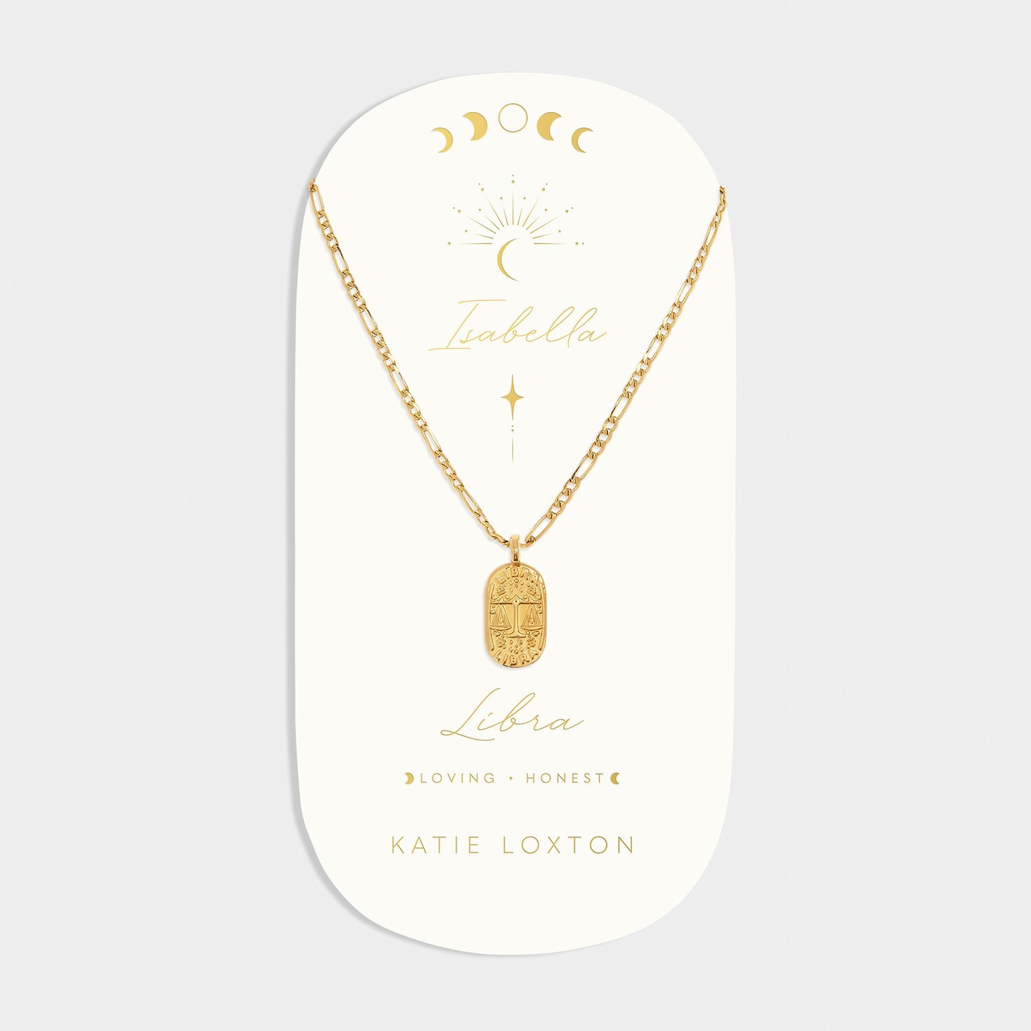 Katie Loxton 'Libra' Waterproof Gold Zodiac Necklace