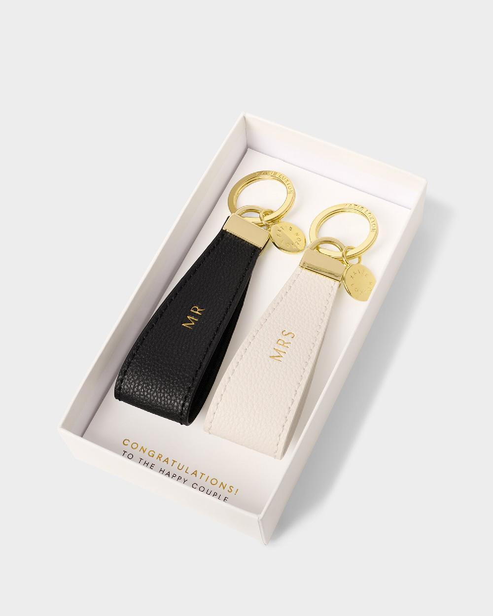 Katie Loxton 'Mr & Mrs' Boxed Keyring Set