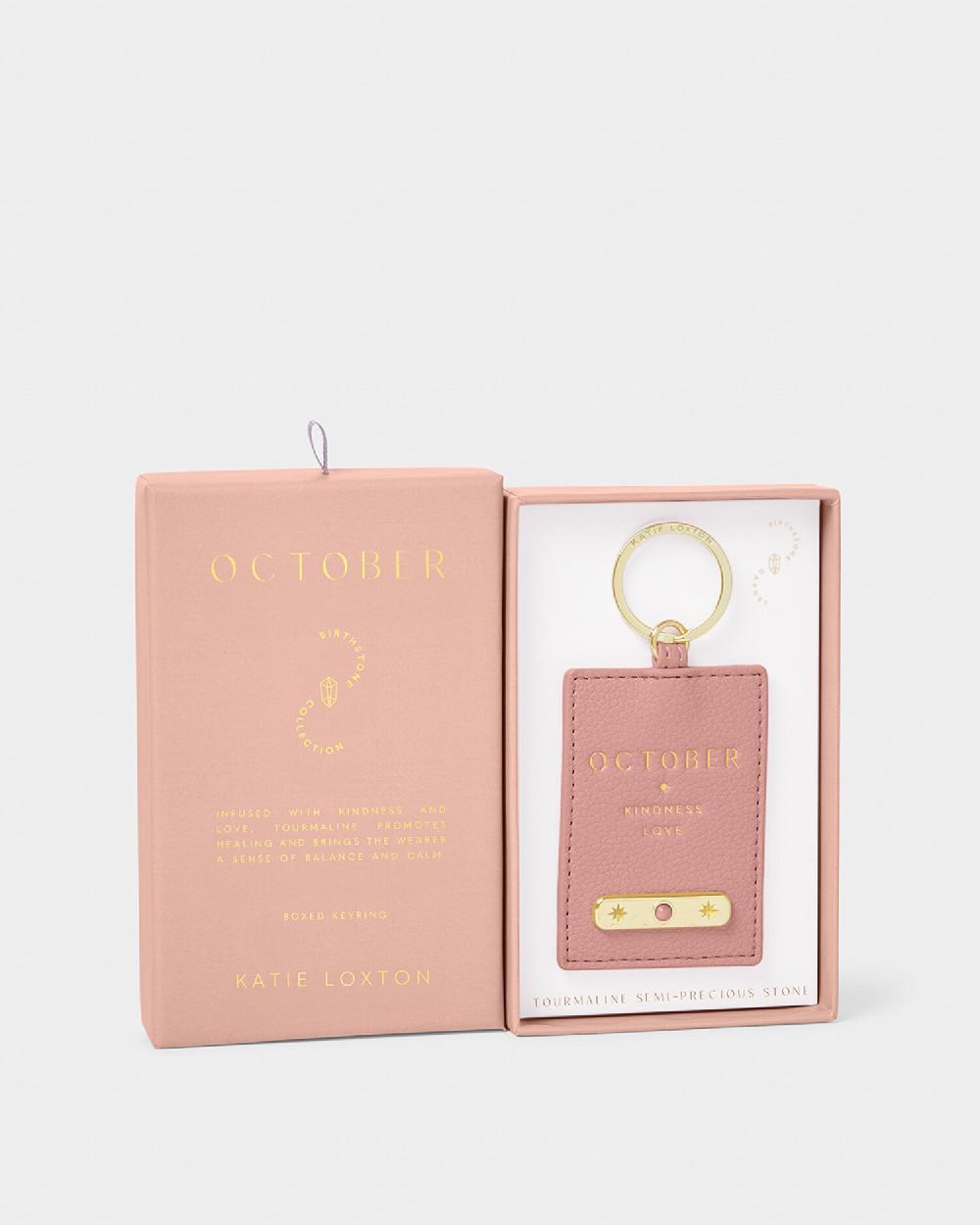 Katie Loxton 'October' Birthstone Keyring