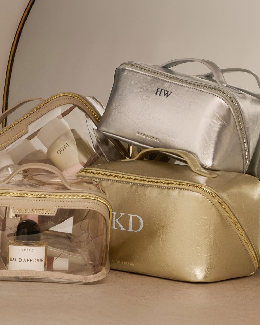 Katie Loxton Patent Crackle Large Makeup & Wash Bag