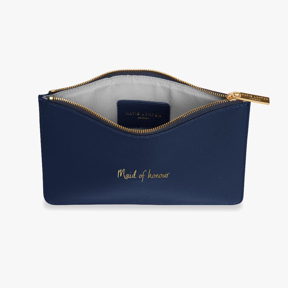 Katie Loxton Perfect Pouch 'Maid Of Honour' In Navy