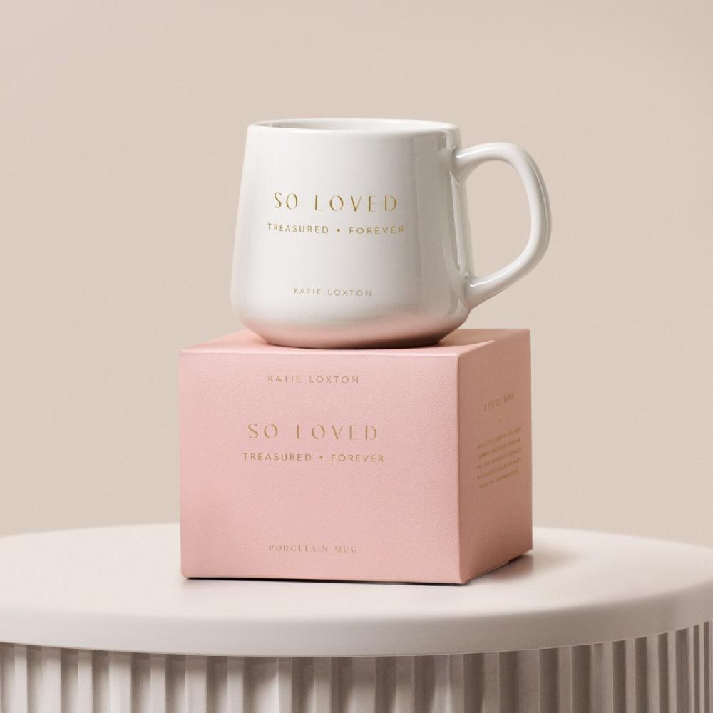 katie loxton Porcelain Mug 'So Loved'
