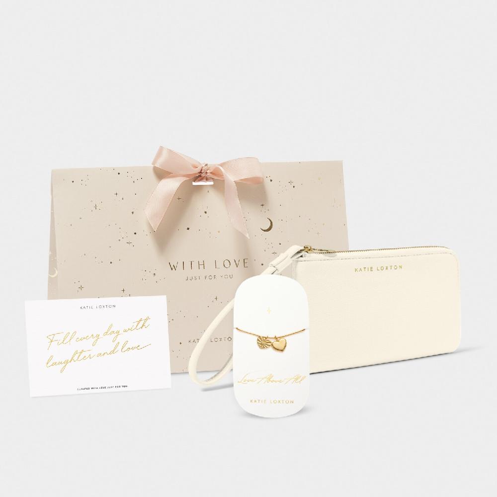 Katie Loxton Pouch And Bracelet Gift Set 'With Love'
