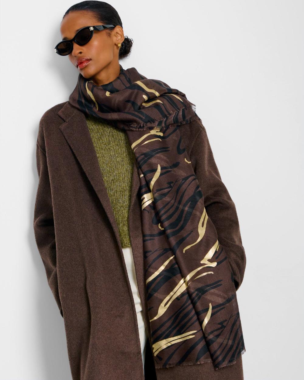 katie loxton Printed Foil Scarf