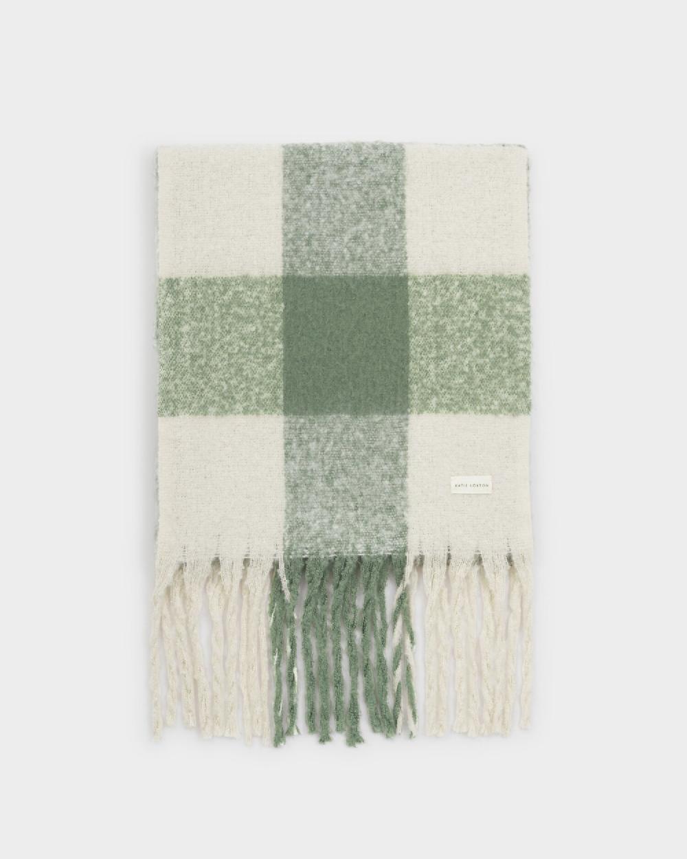 Katie Loxton Recycled Checked Tassel Scarf