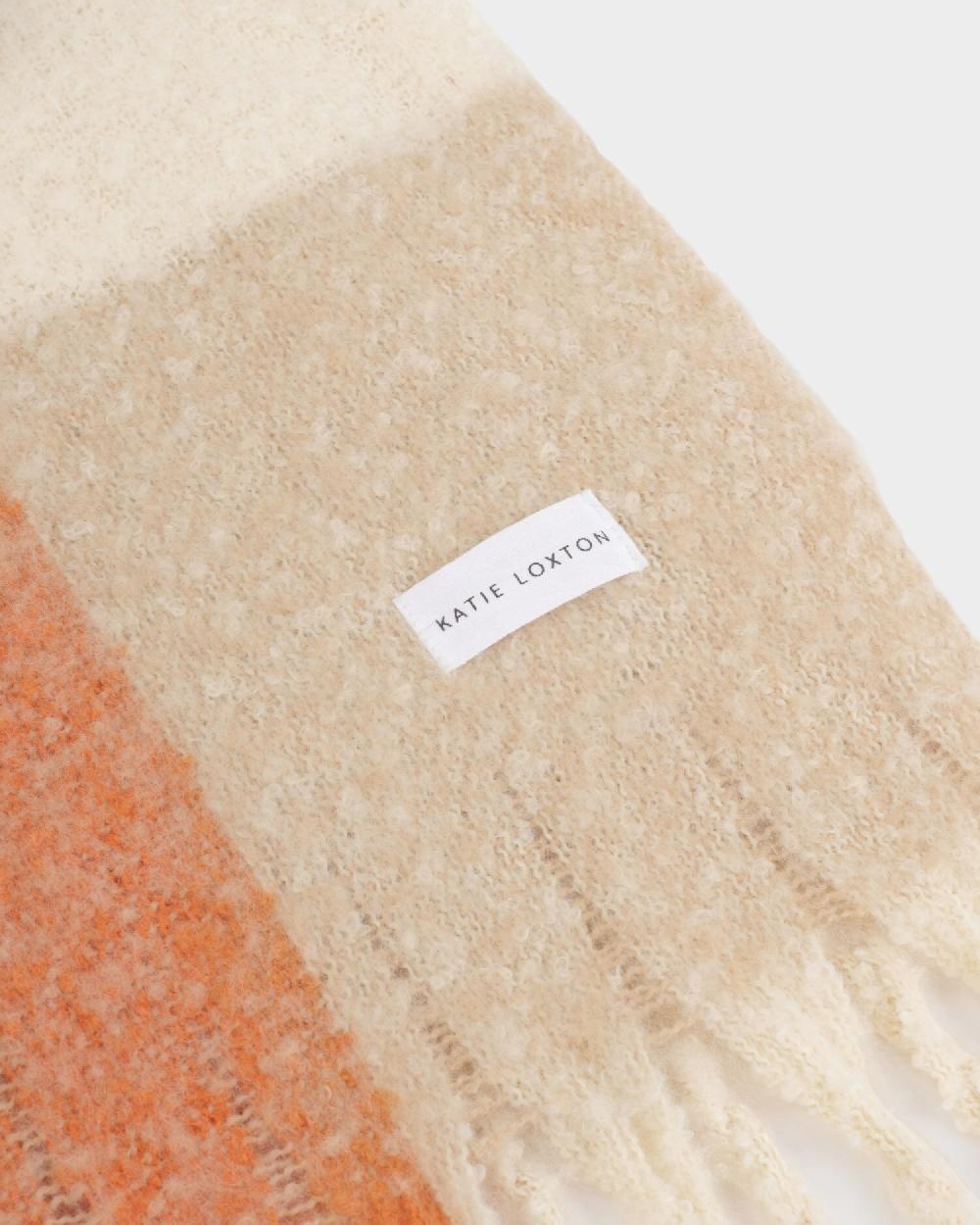 Katie Loxton Recycled Checked Tassel Scarf