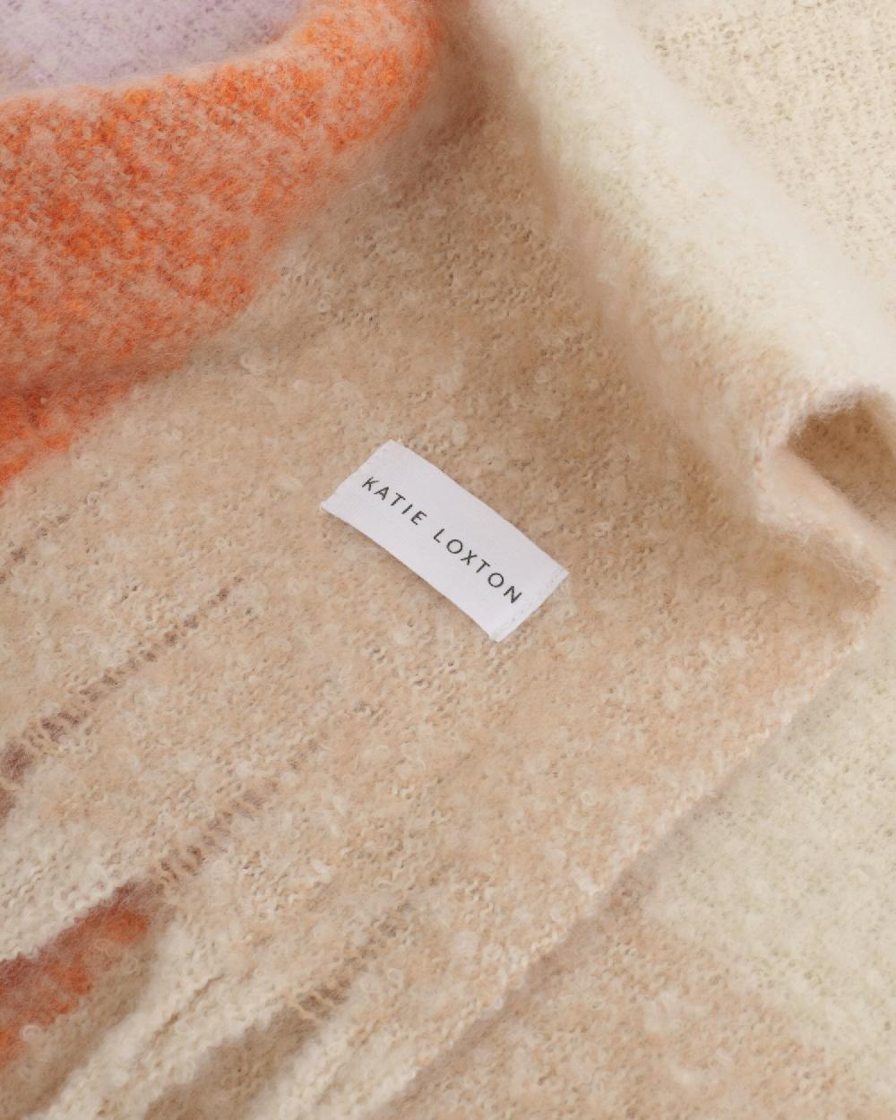 Katie Loxton Recycled Checked Tassel Scarf