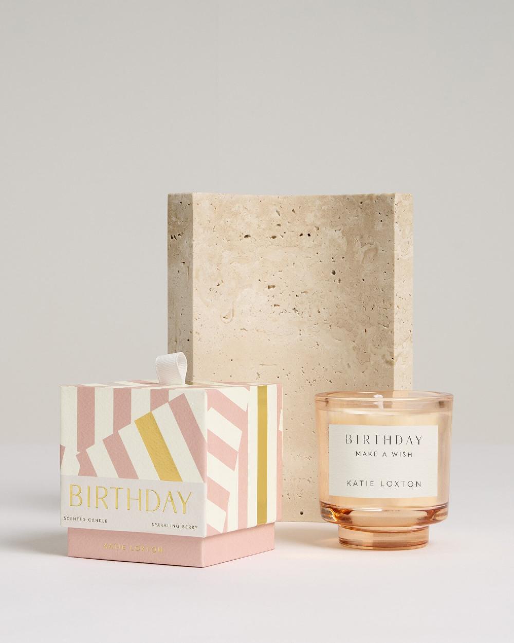 katie loxton Sentiment Candle 'Birthday'