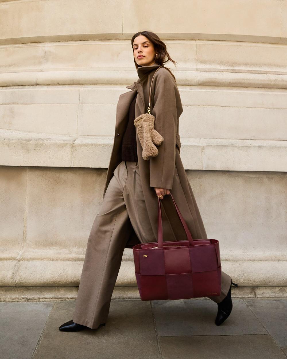 Katie Loxton Taya Hand Woven Suedette Tote Bag