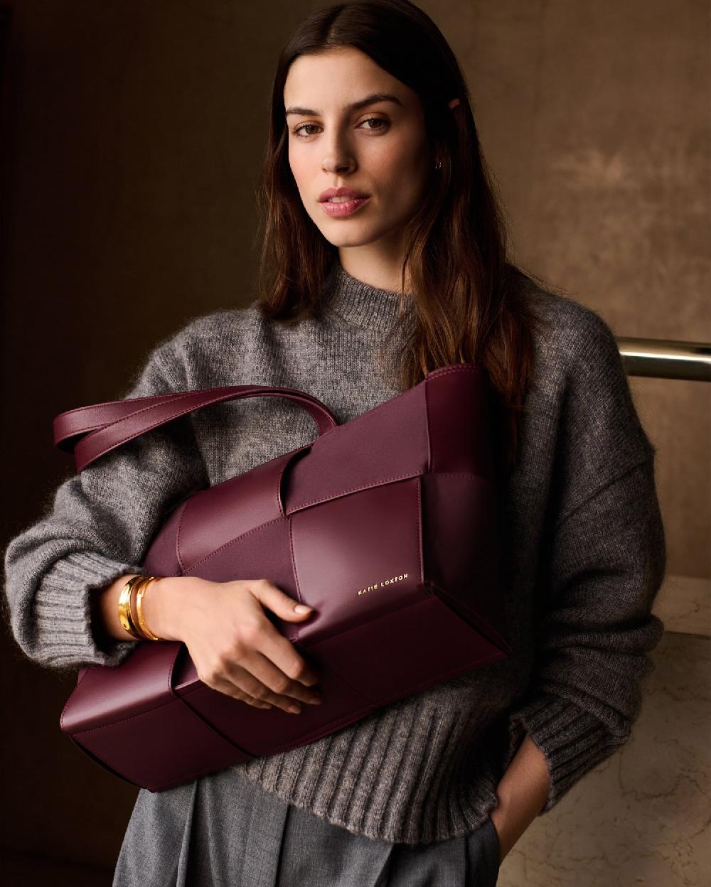 katie loxton Taya Hand Woven Suedette Tote Bag