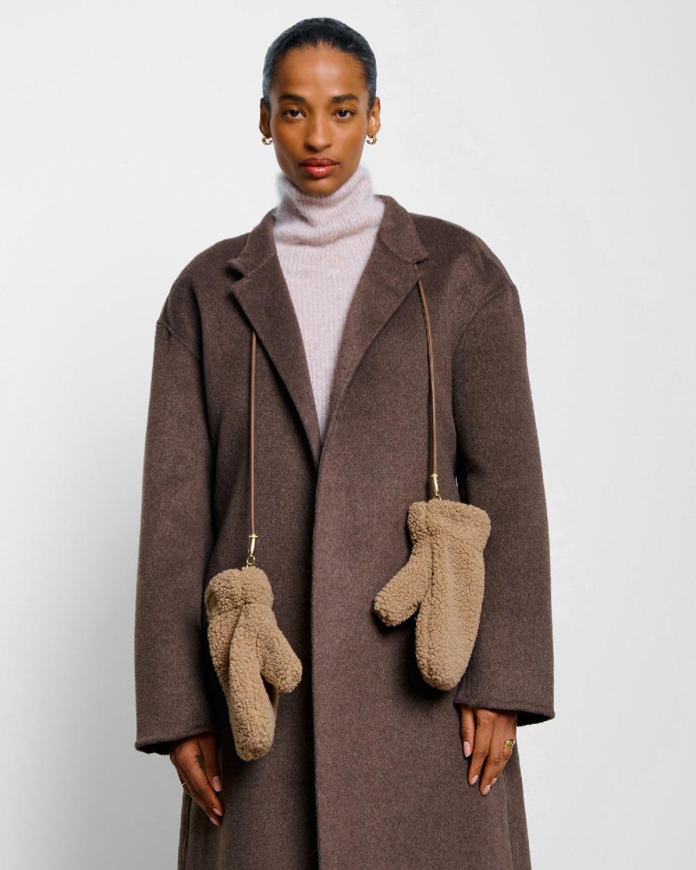 Katie Loxton Teddy Mittens With Cord