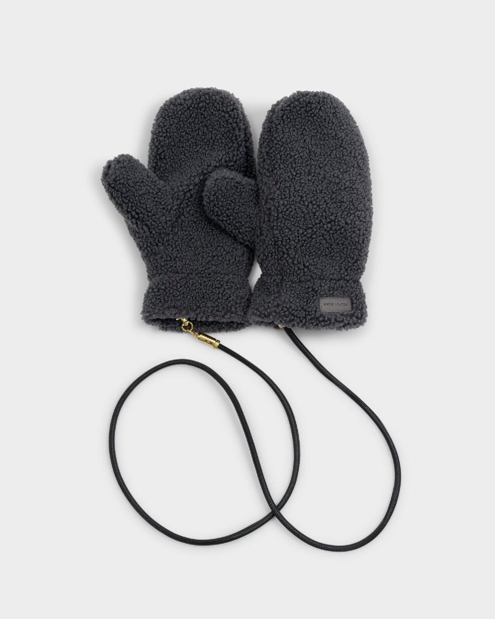 Katie Loxton Teddy Mittens With Cord