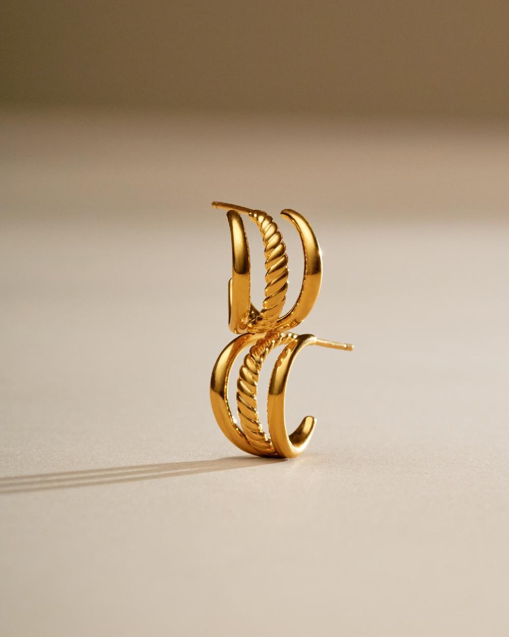 Katie Loxton Laia Waterproof Gold Illusion Hoop Earrings