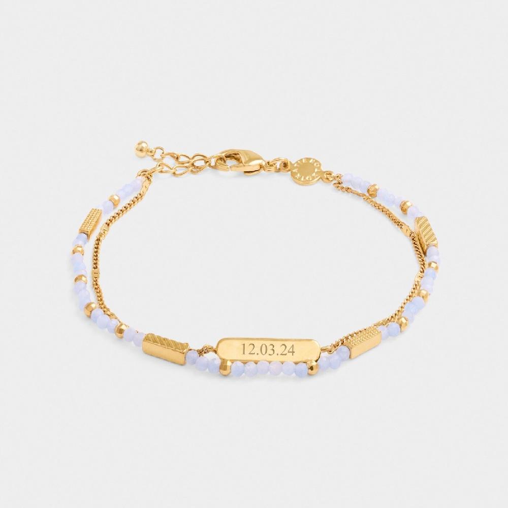 Katie Loxton 'March' Waterproof Gold Birthstone Bracelet
