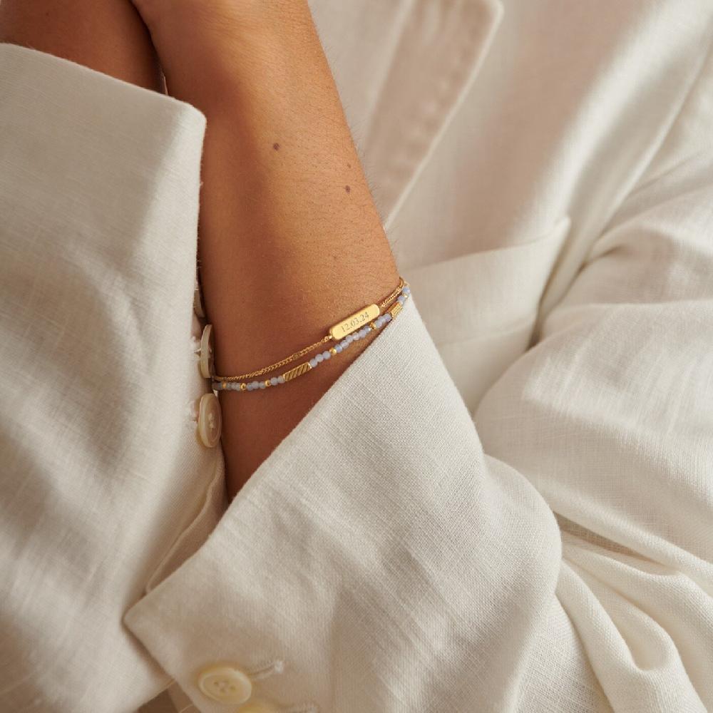 katie loxton 'March' Waterproof Gold Birthstone Bracelet