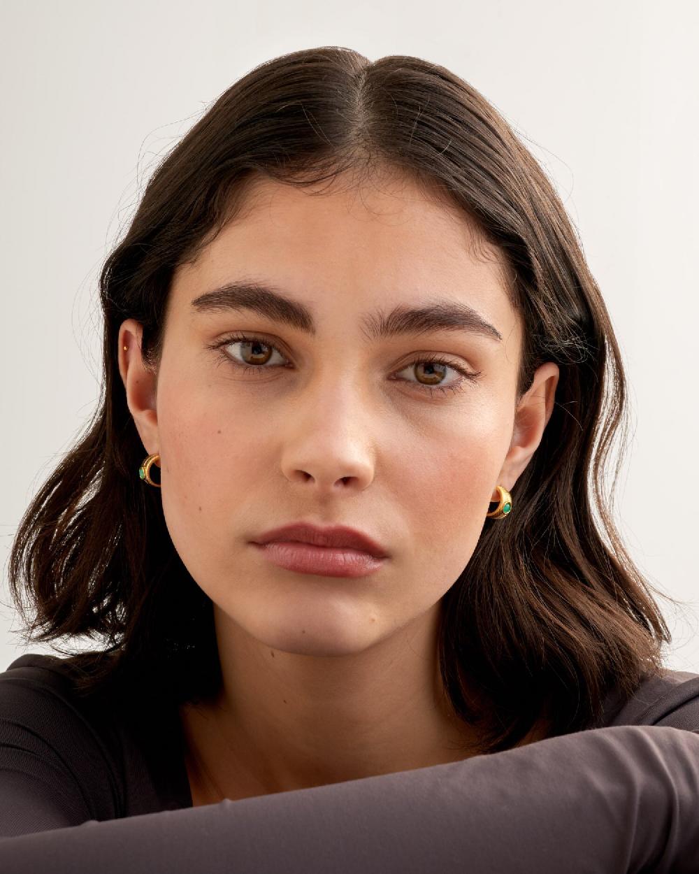 katie loxton 'March' Waterproof Gold Birthstone Hoop Earrings