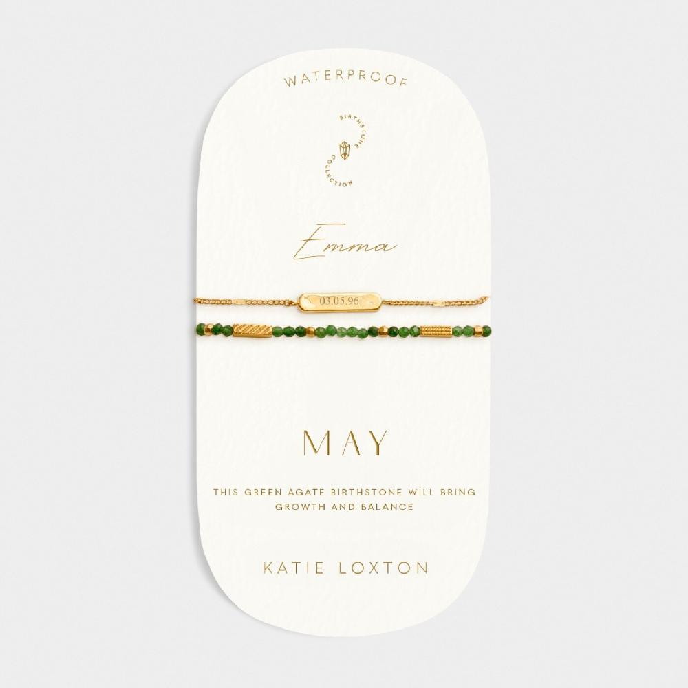 Katie Loxton 'May' Waterproof Gold Birthstone Bracelet