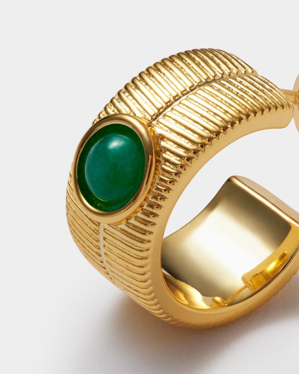 Katie Loxton 'May' Waterproof Gold Birthstone Hoop Earrings