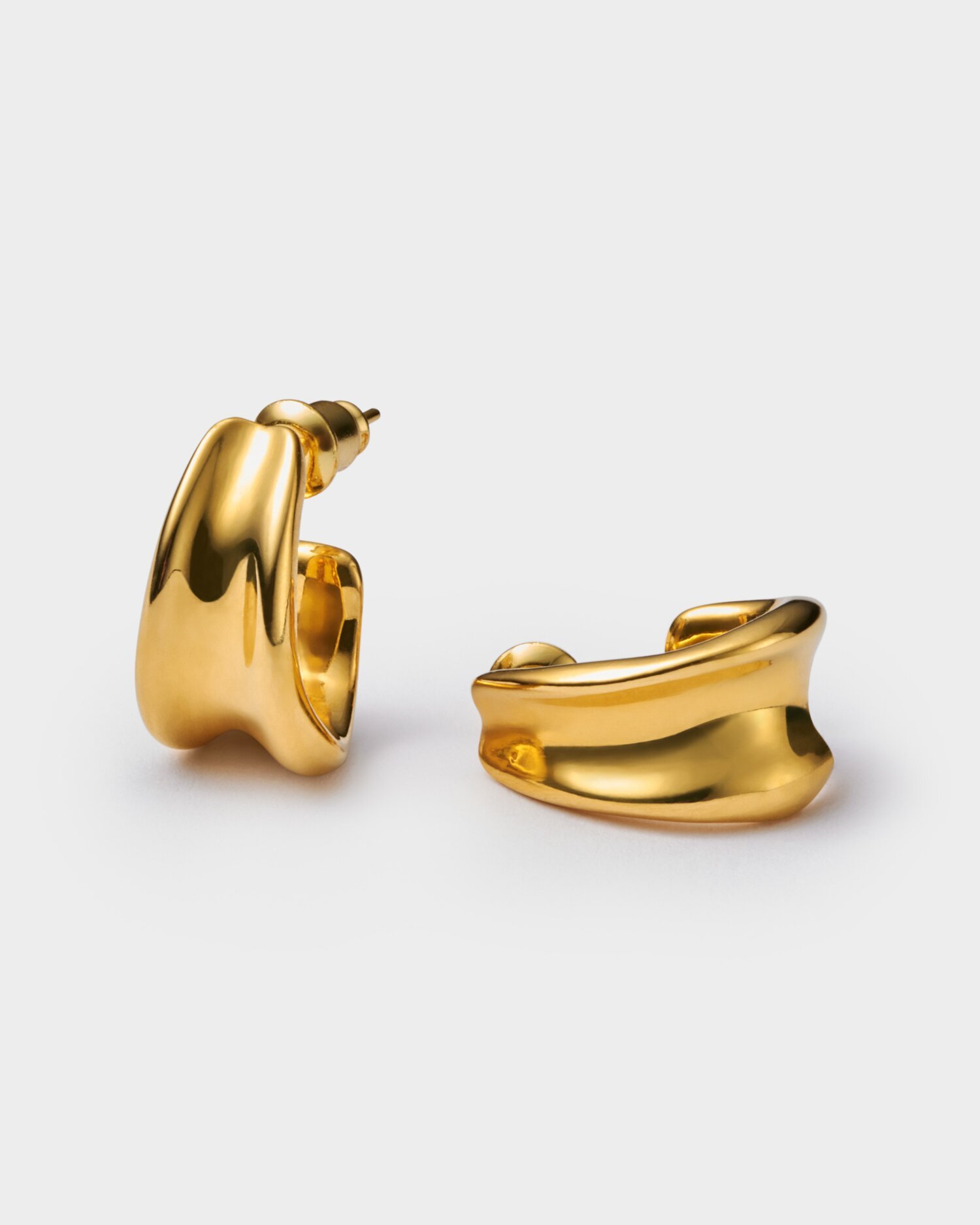 Katie Loxton Molten Luxe Waterproof Gold Hoop Earrings