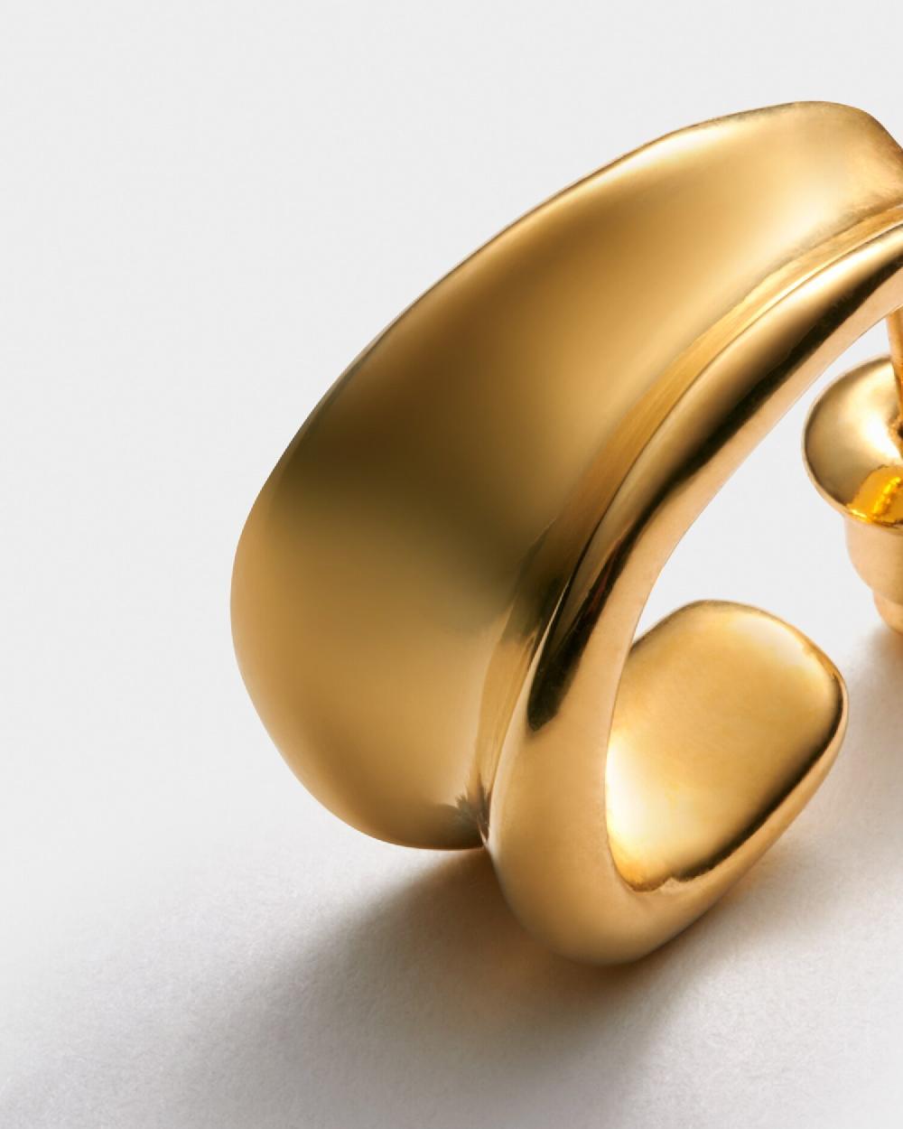 Katie Loxton Molten Luxe Waterproof Gold Hoop Earrings