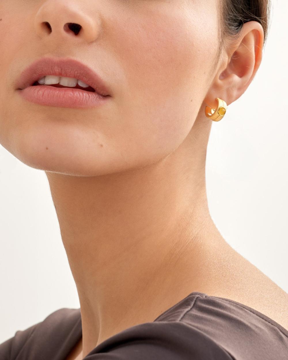 katie loxton 'November' Waterproof Gold Birthstone Hoop Earrings