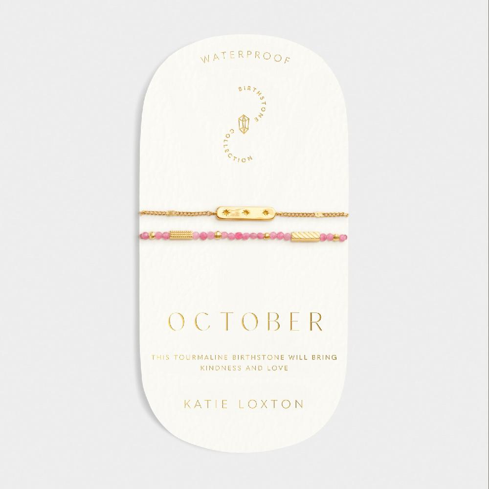Katie Loxton 'October' Waterproof Gold Birthstone Bracelet