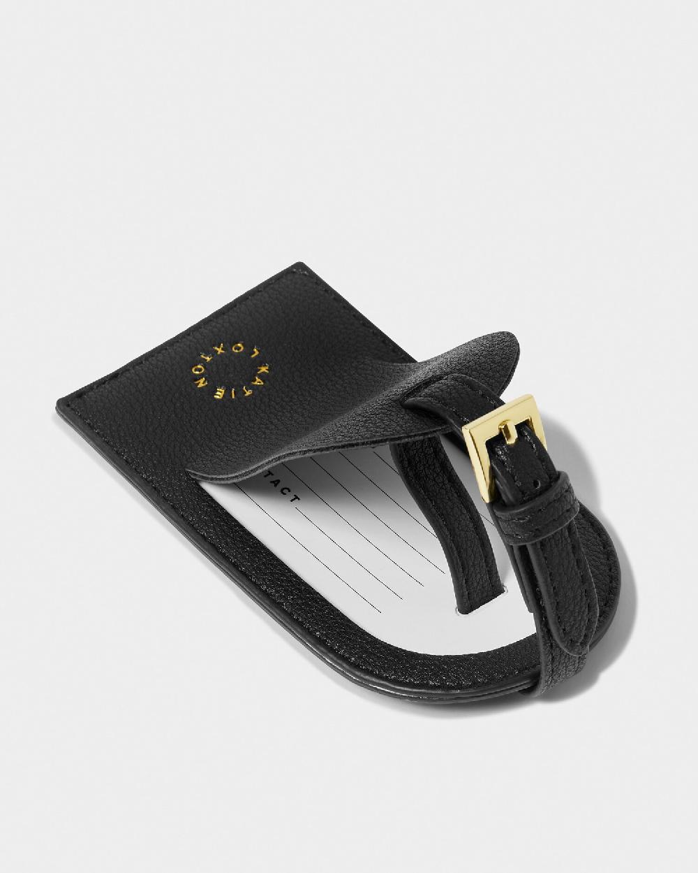 Katie Loxton Sentiment Luggage Tag 'Explore Dream Discover' In Black