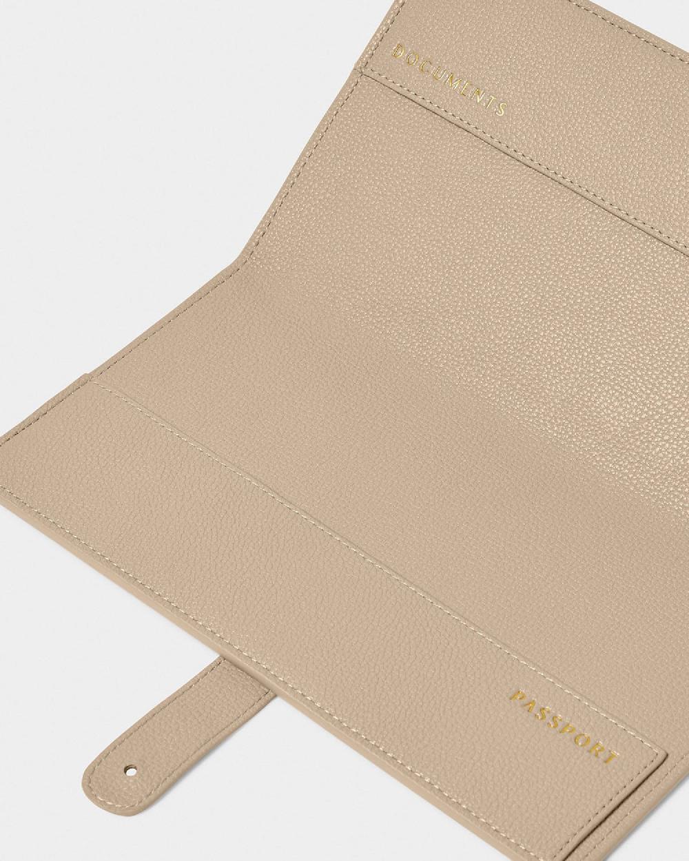 Katie Loxton Sentiment Travel Wallet 'Adventure Memories Happiness' In Light Taupe