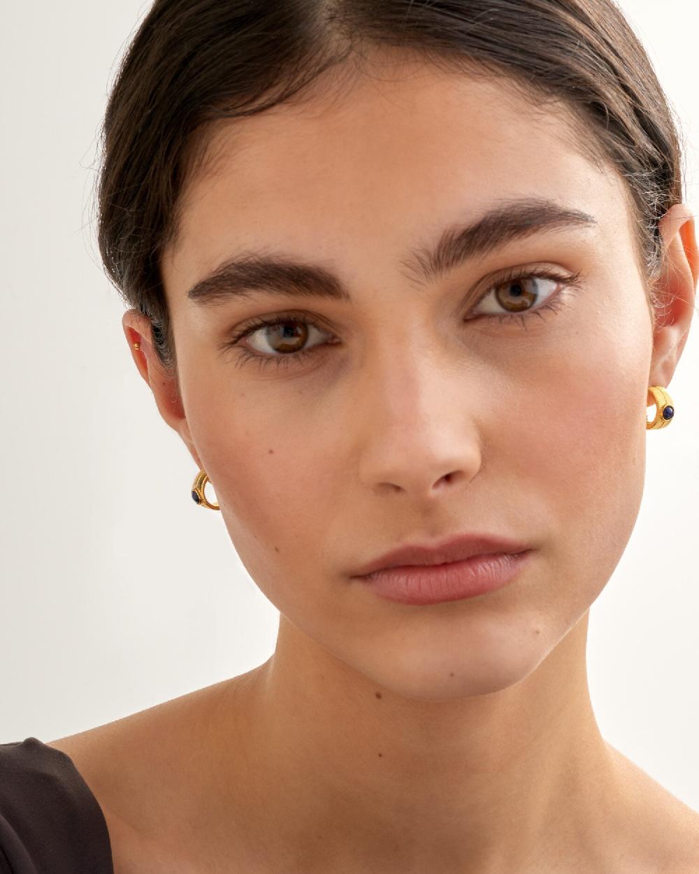 katie loxton September' Waterproof Gold Birthstone Hoop Earrings