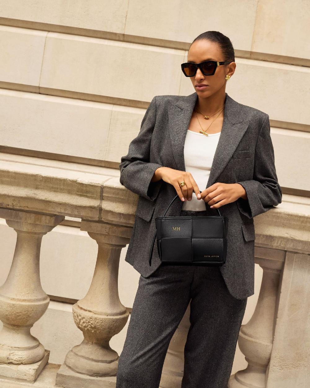 Katie Loxton Taya Hand Woven Suedette Top Handle Bag