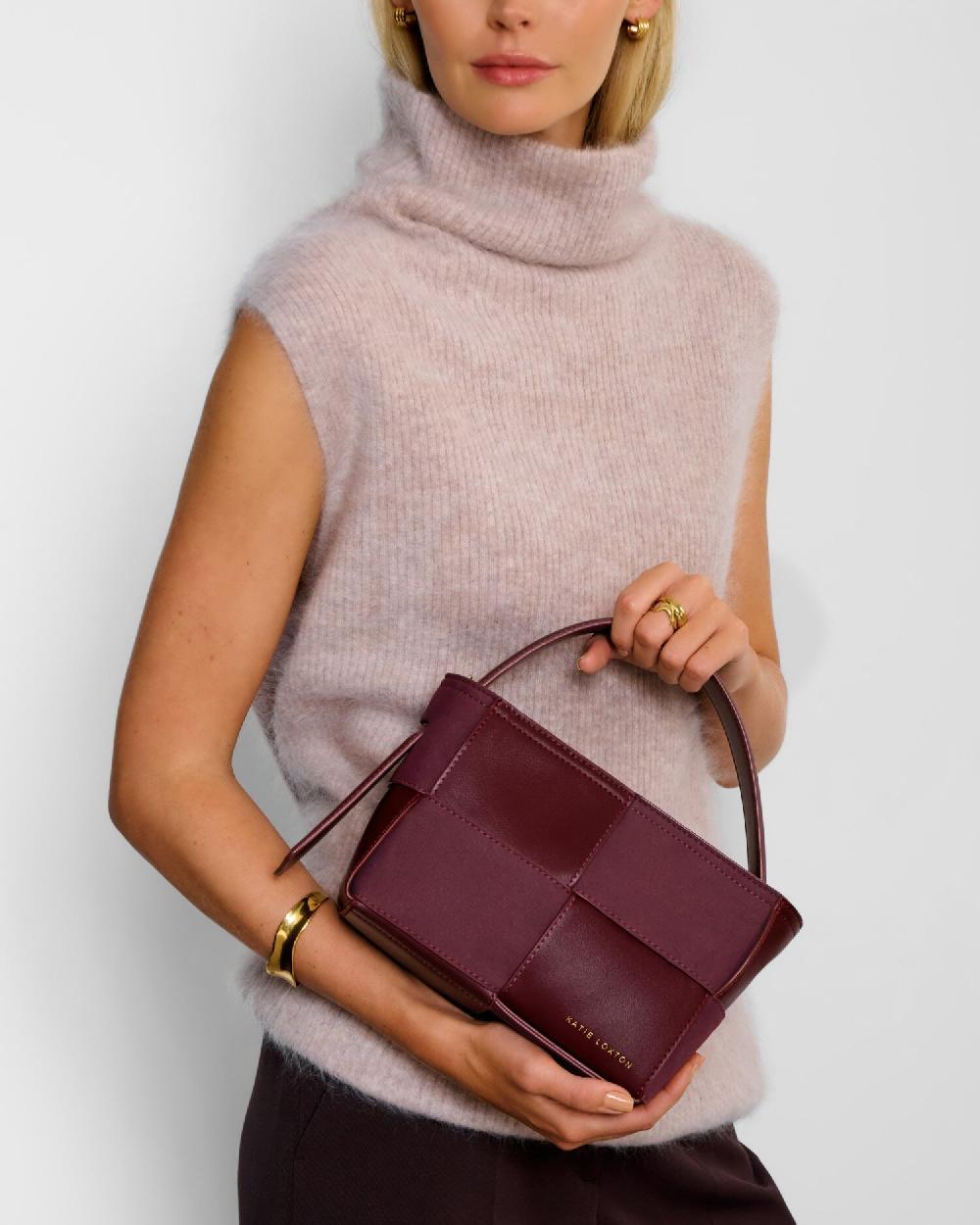 Katie Loxton Taya Hand Woven Suedette Top Handle Bag