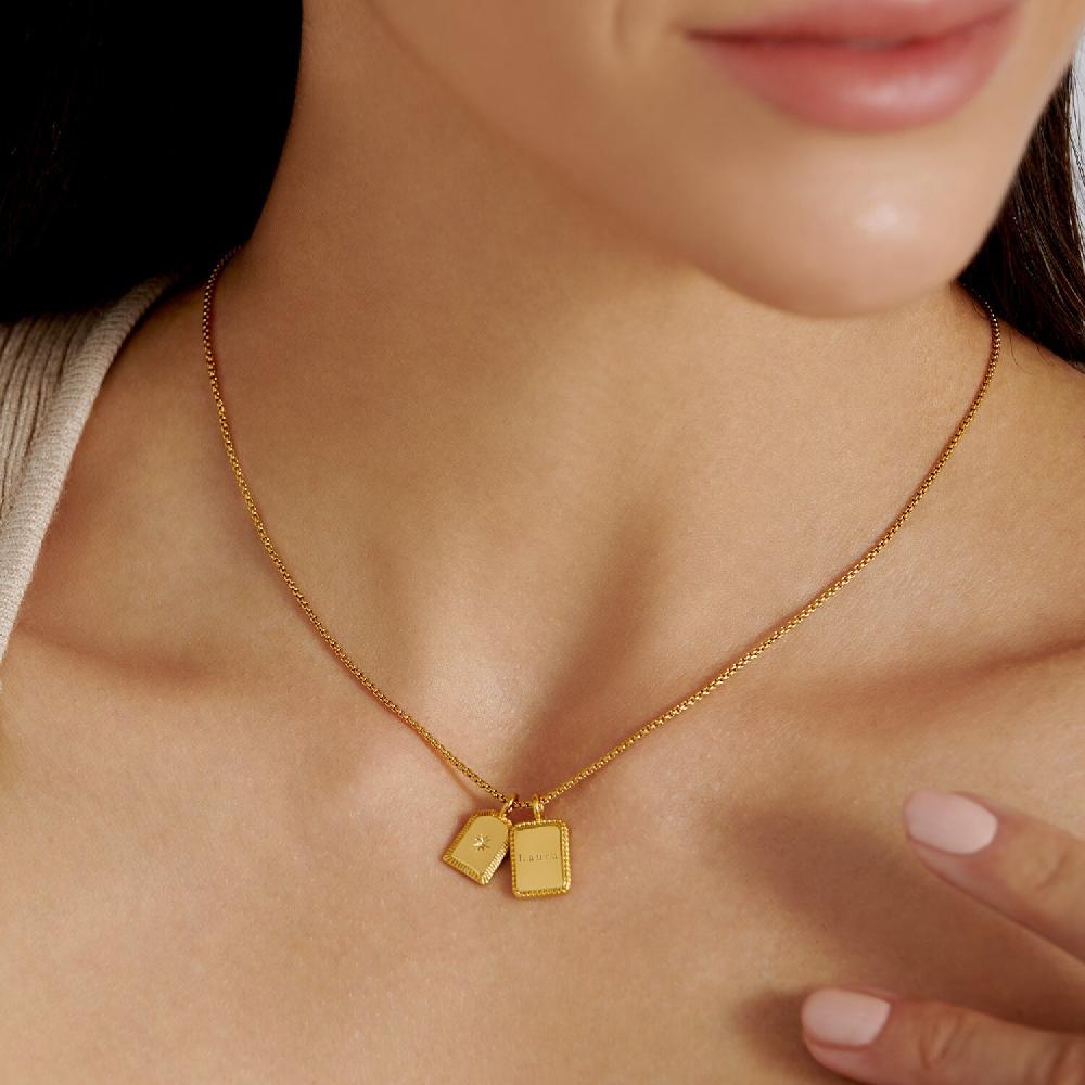 katie loxton 'Treasured Friend' Waterproof Gold Charm Necklace