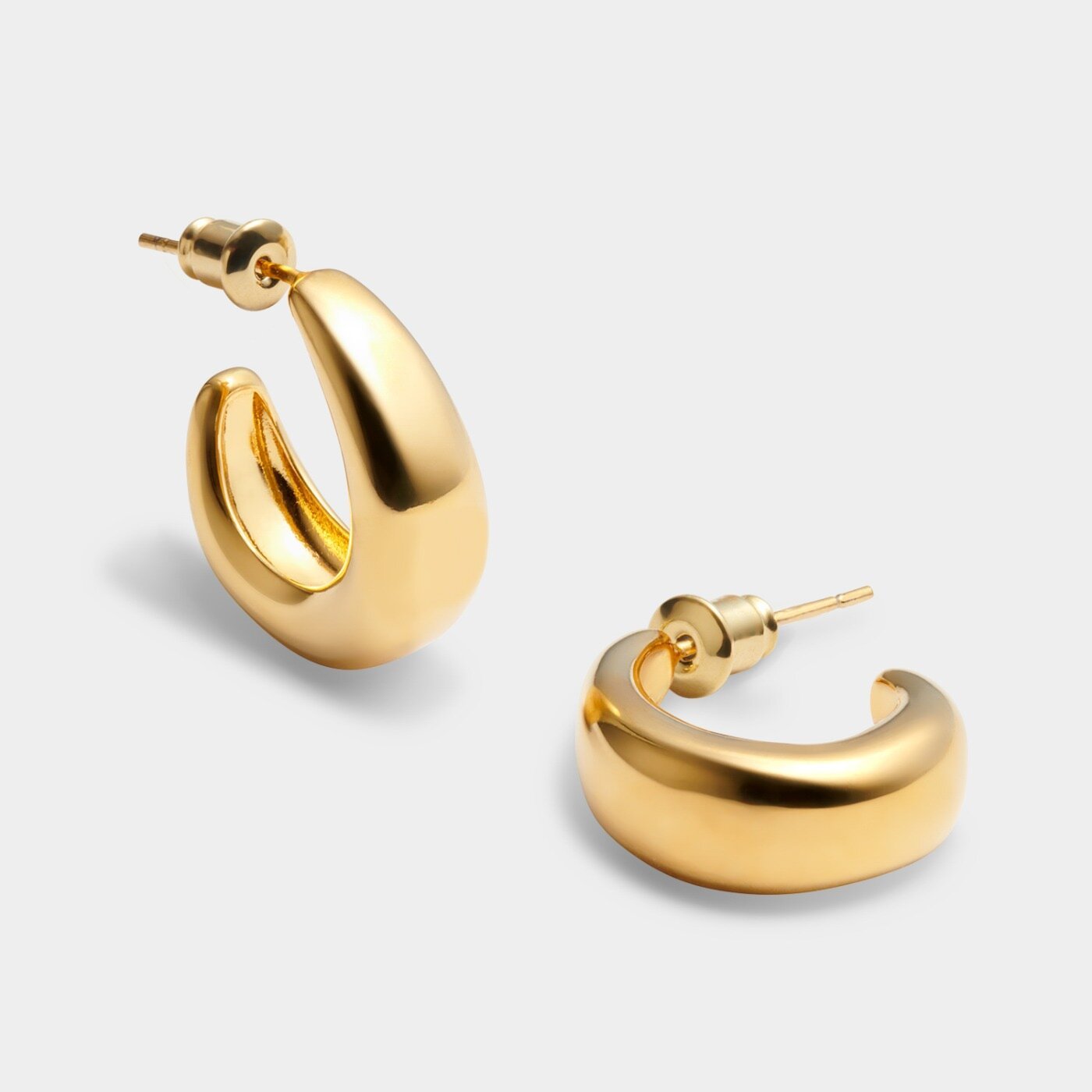 Katie Loxton 'With Love' Waterproof Gold Dome Hoop Earrings