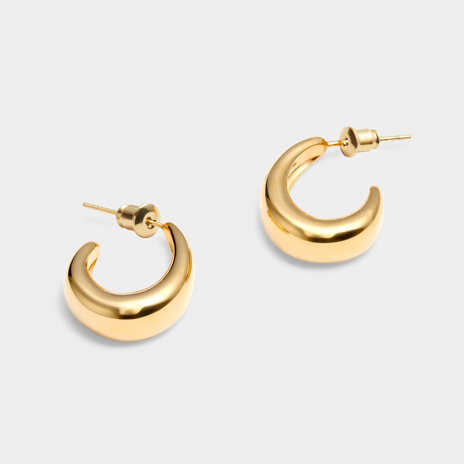 Katie Loxton 'With Love' Waterproof Gold Dome Hoop Earrings