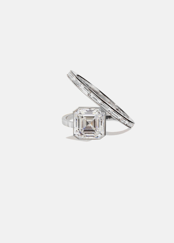 Katkim Asscher Crescendo Flare Ring