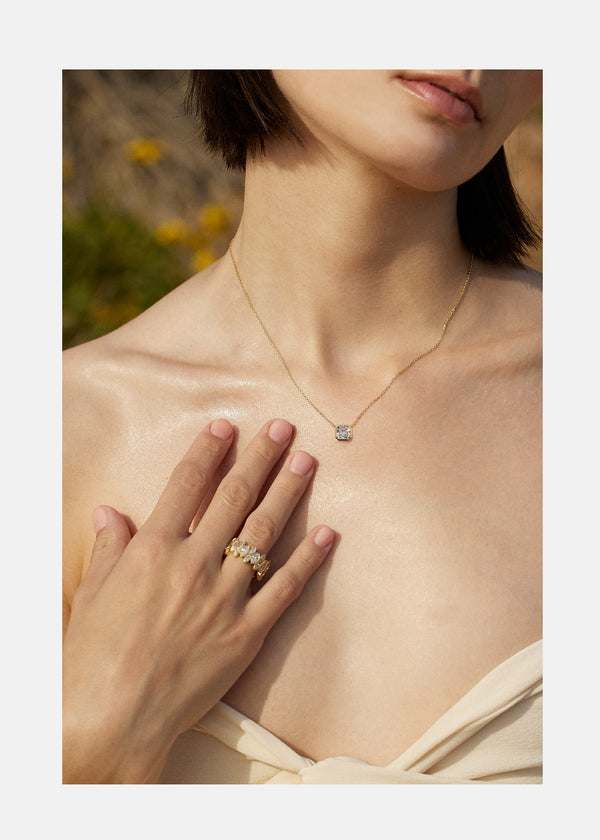 Katkim Asscher Diamond Cosma Necklace