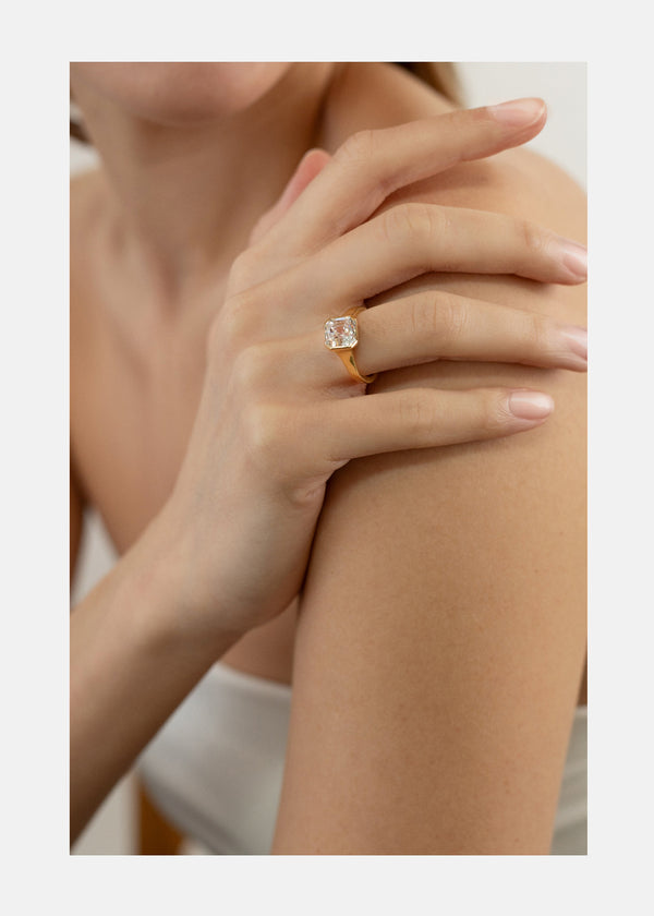 Katkim Asscher Diamond Cosma Ring